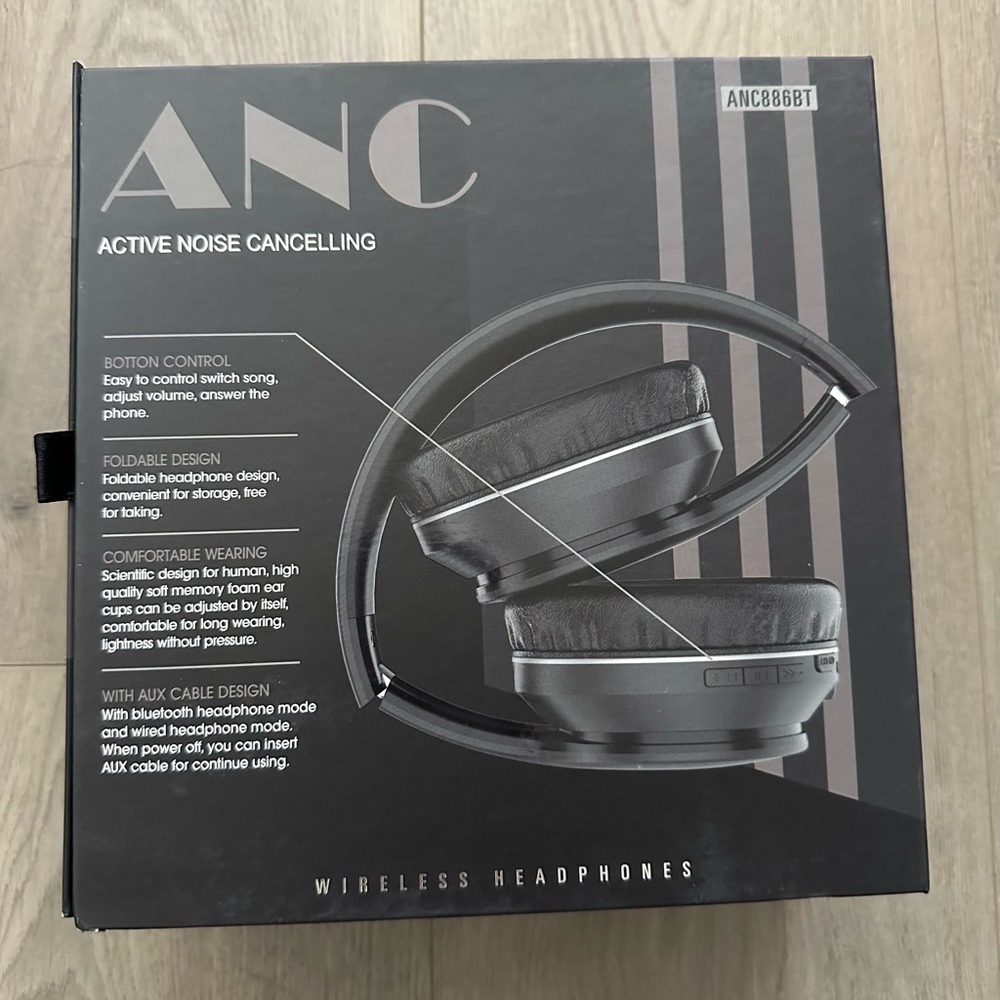 New with Box SY-ANC886 Wireless Noise Cancelling Headphones - Picture 5 of 12